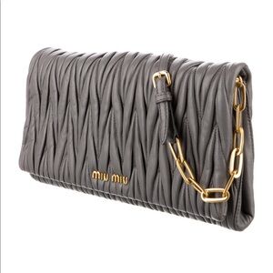 Miu Miu Matelassé Nappa Leather Chain-Link Shoulder Bag